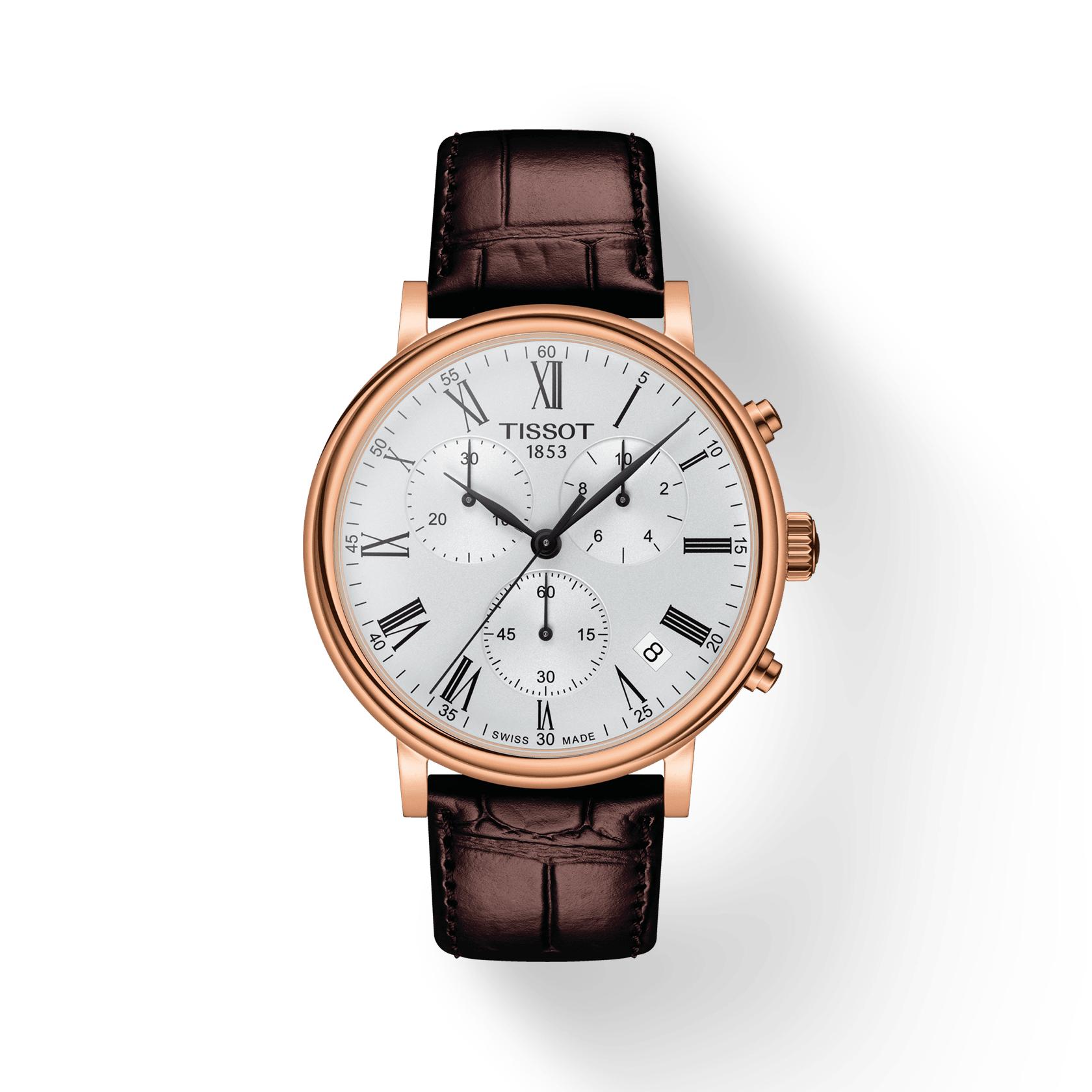 Tissot Leather Strap silver Dial Men s Fashion Watch T122.417.36.033.00 серебряный
