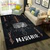 Nordic Viking Odin Valhalla Valknut Rug Carpet for Living Room Bedroom Home Decor,Floor Mat Non-slip Decoration for Sofa Doormat