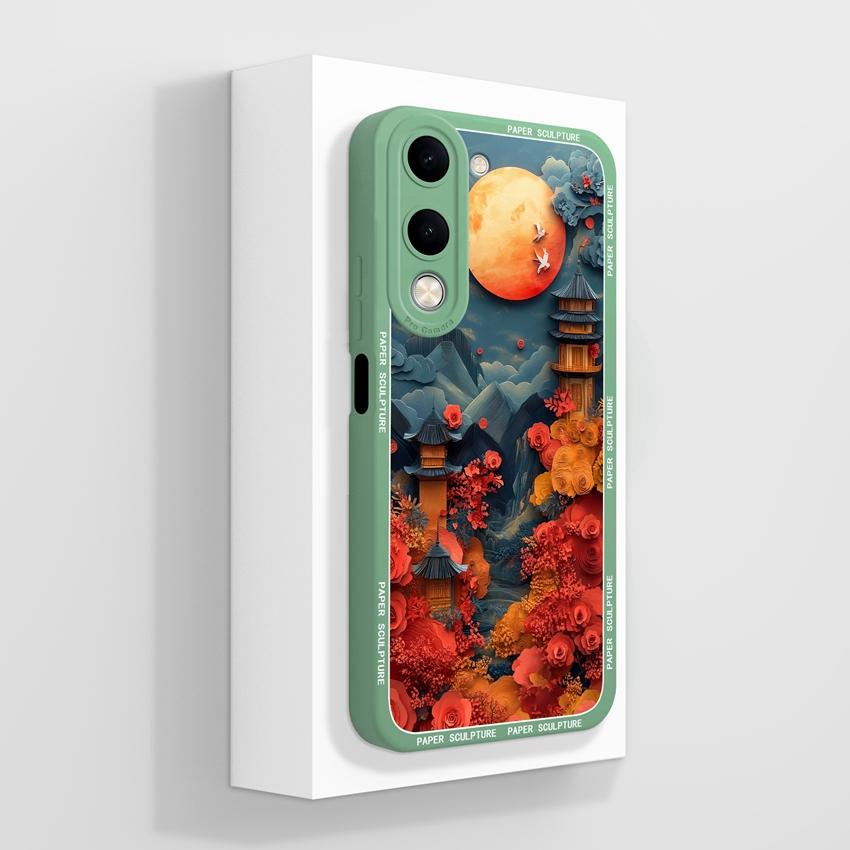 Für Vivo Y04 Y03 Y02 Y11 Y15 Y20 Handyhülle Niedliches Cartoon-Mädchenmuster Glattes Flüssigsilikon Stoßfester Schutz Rückseitenabdeckungen Hülle Für Vivo Gehäuse