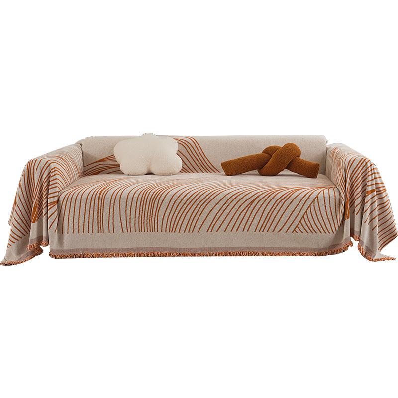 Chenille Sofa Cover Cloth Four Seasons Universal Line Advanced Sense Non-Slip All-Inclusive Universal Seat Cover Cover Anti-Scratching