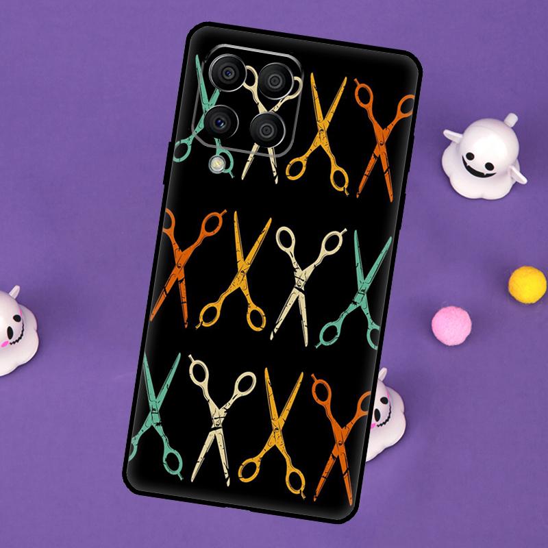 Hairdresser Barber Scissors Cover For Samsung Galaxy M55 M15 M33 M13 M23 M53 M31 M51 M14 M34 M54 M20 M30s M52 M32 Case