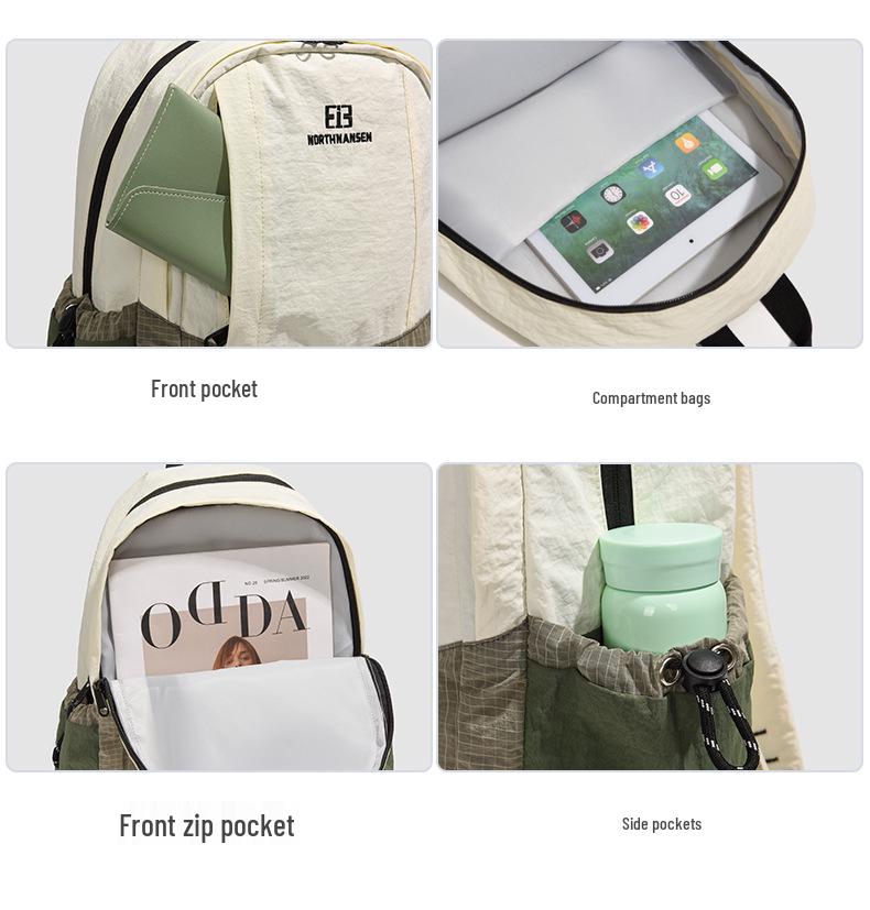 Forest-Style Women's Lightweight Hiking Backpack - Fresh, Sweet Contrast Colors, Large Capacity Dual Shoulder Bag