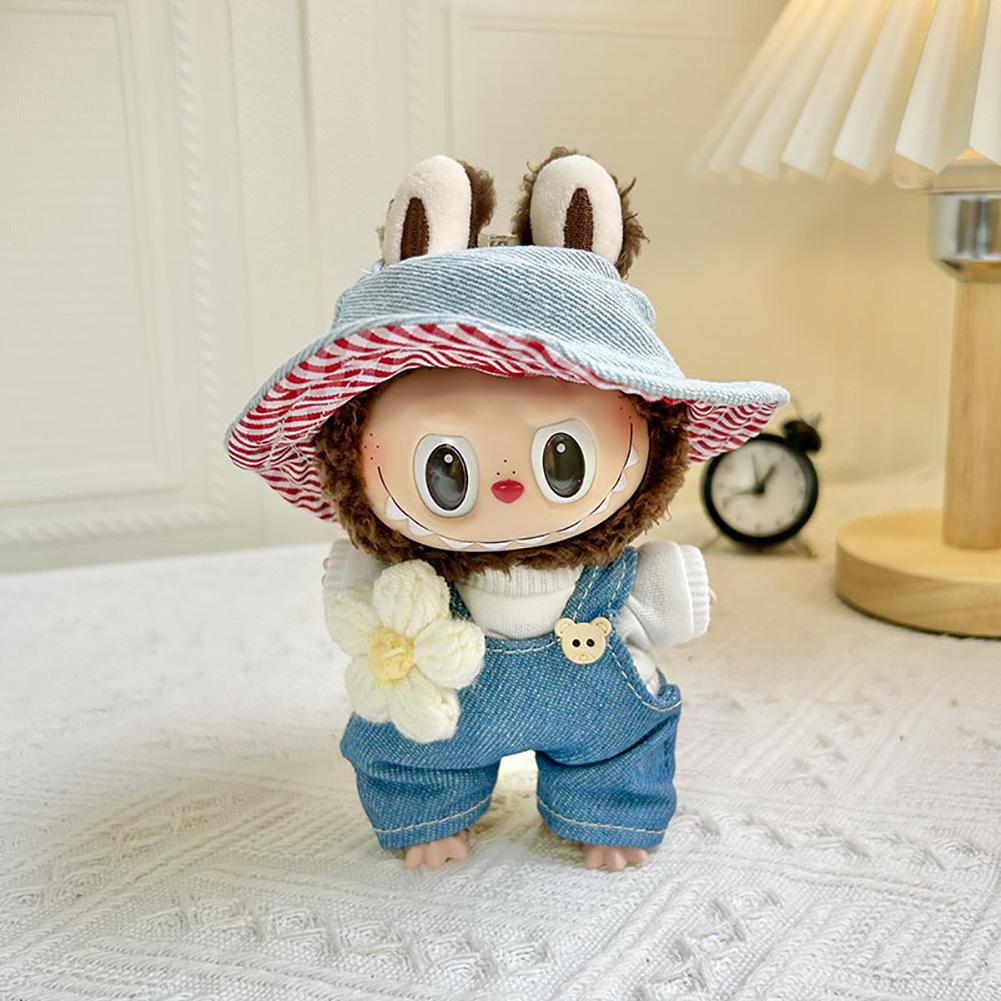 Doll Hat for 17cm Labubu Color Match Hat Kawaii Cute Doll Accessories Kids Girls Toys