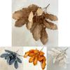 Realistic Flocking Cloth Faux Foliage Bouquet For Home Decor Wedding Photography Props