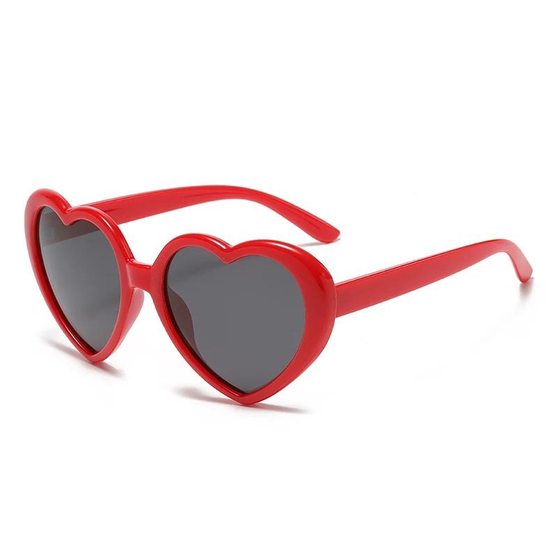 Kids Polarized Love Heart Sunglasses Fashion Cute Heart Glasses Vintage Eyewear Sunglasses for Girls