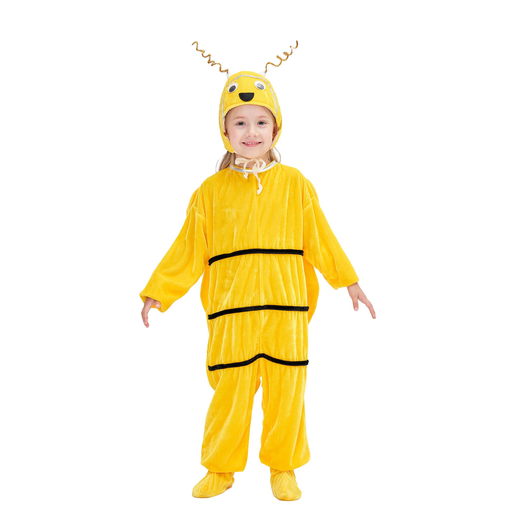 

Girls cos little bee performance costumes, children s animation animal costumes, stage performance costumes S(100-110cm) жёлтый