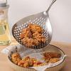 Large Durable Stainless Steel Colander Skimmer Spoon Kitchen Draining Cooking Frying Strainer Spoon with Anti Scald Handle 1PC