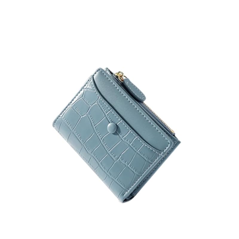 

[Liorne] wallet ladies bifold cute thin wallet bifold wallet Ladies compact mini wallet popular (blue)