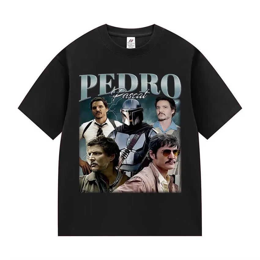 Pedro Pascal Dámské tričko s filmovým vzorem Retro Vysoce kvalitní Módní oblečení Vhodné pro muže i ženy Vintage oblečení