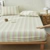 Premium Cotton Plain Fitted Sheet Deep Pocket Elastic Edges Non Slip Sheet Home Mattress Protector Soft Sheets Couvre Lit