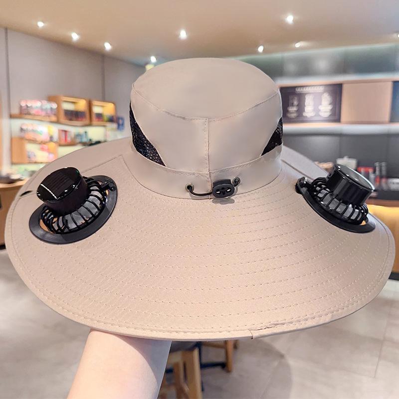 Summer Mesh Baseball Cap with Solar Fan and Sun Protection