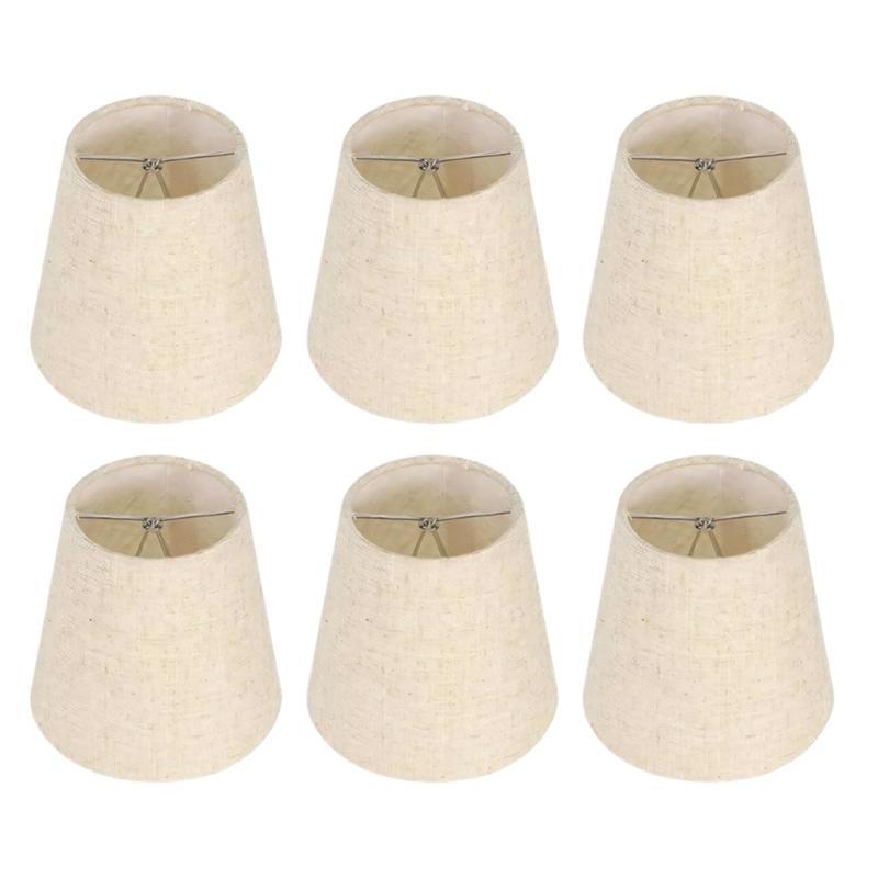 Set of 6 Removable Fabric Shade Ceiling Fixture Shade for Pendant Lights Fabric Texture Long Lasting Home Decorating