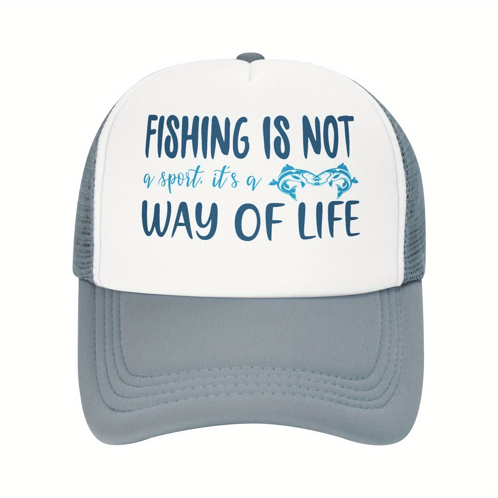 Fishing Is Not A Sport Way Of Life Trucker Hat Unisex Adjustable Mesh Baseball Cap One Size