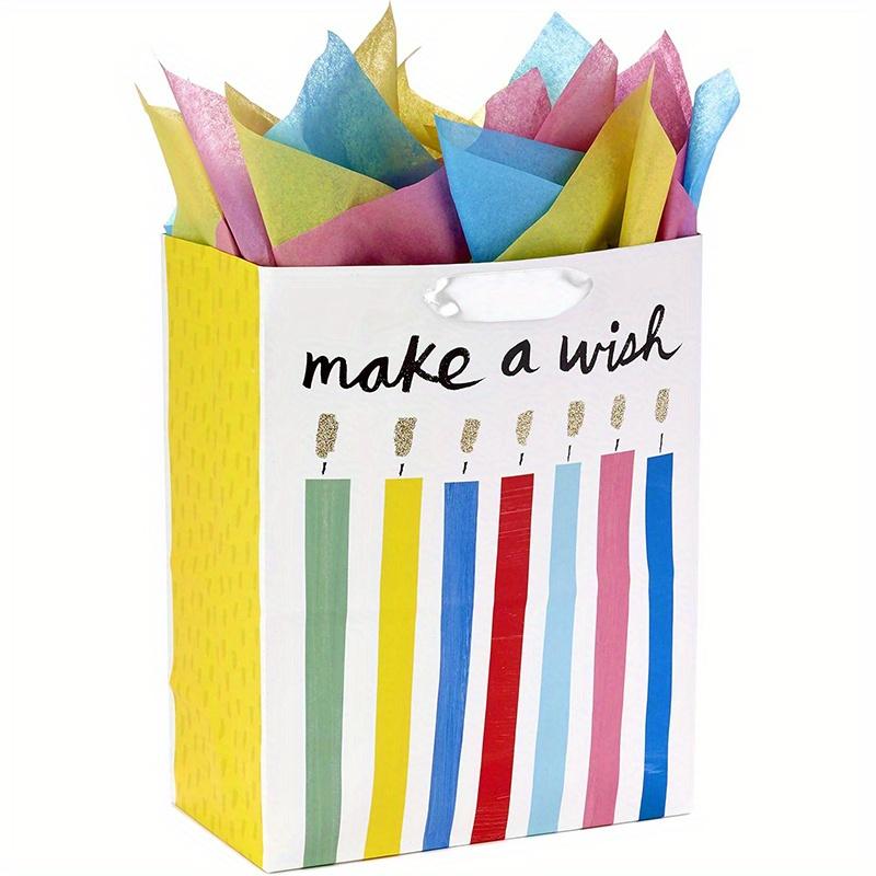 Tissue Paper, 160 Sheets (Classic Rainbow, 8 Colors) for Birthdays, Easter, Mother's Day, Gift Wrap, Crafts, DIY Paper Flowers, Tassel Garland