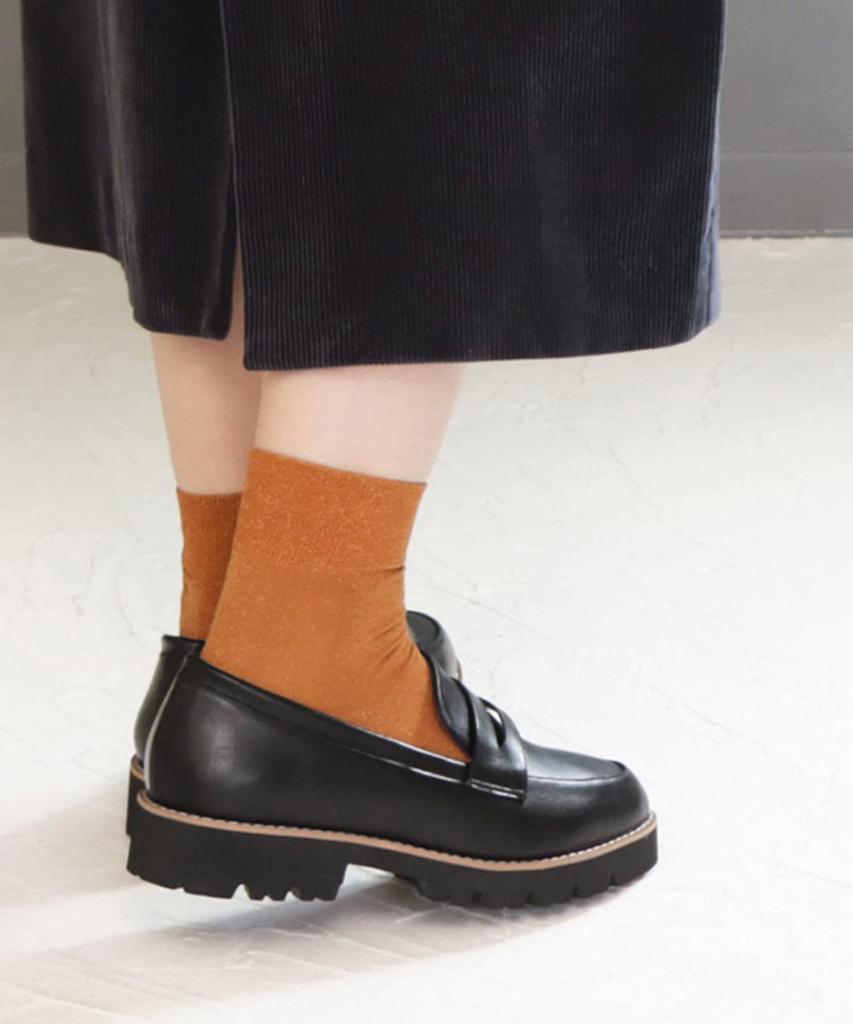 Masyugirl 4E Wide Thick Sole Loafers for Women Black [Sest] 26.0cm mg4006-4e-BLK-260