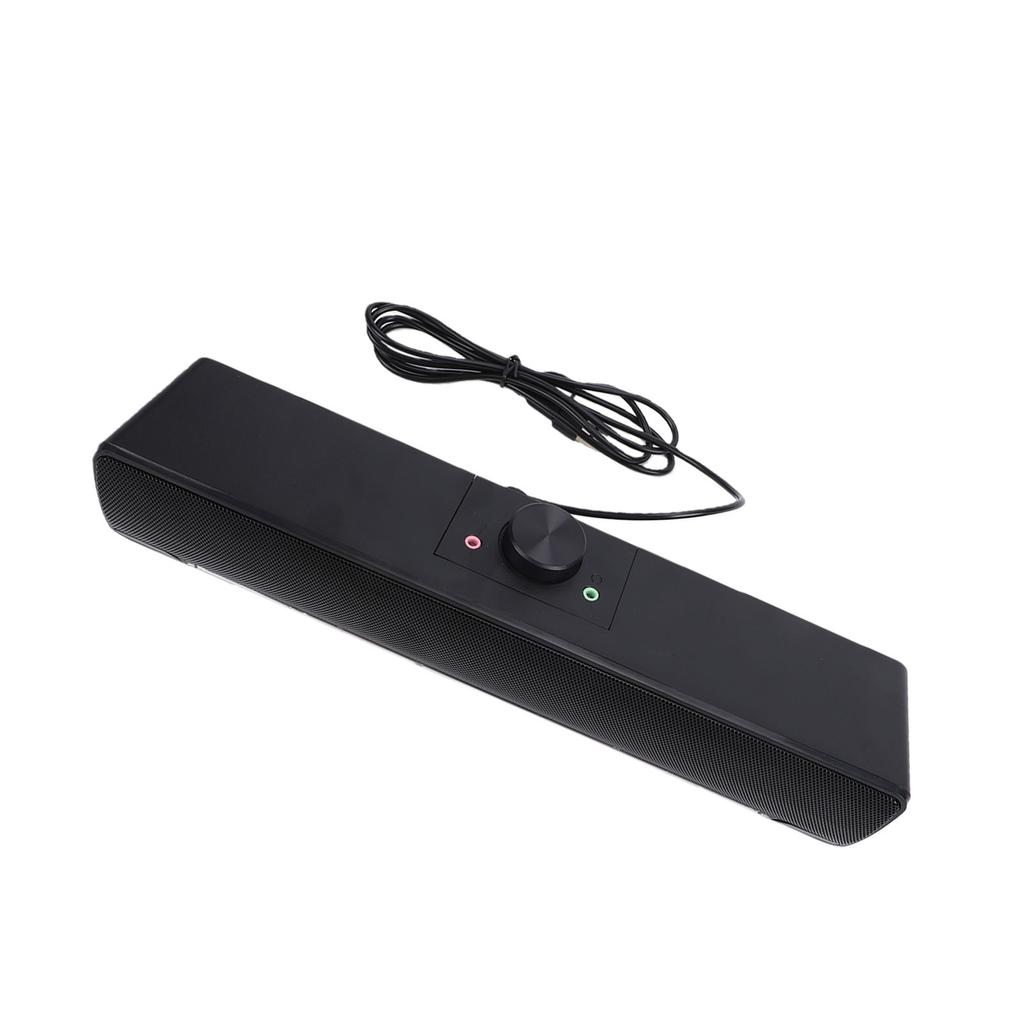 Computer Speaker Bluetooth 5.0 USB Powered HiFi Stereo Desktop Speaker with Dynamic RGB Lighting Rotary Knob Volume