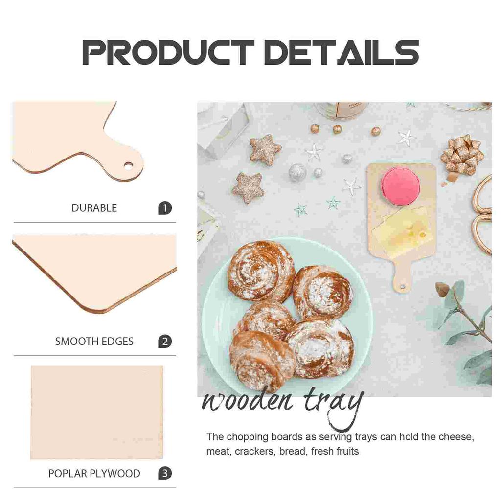 Defrosting Board Labeled Chopping Boards DIY Wooden Cutting Table Coasters Bread Trays Food Serving Child