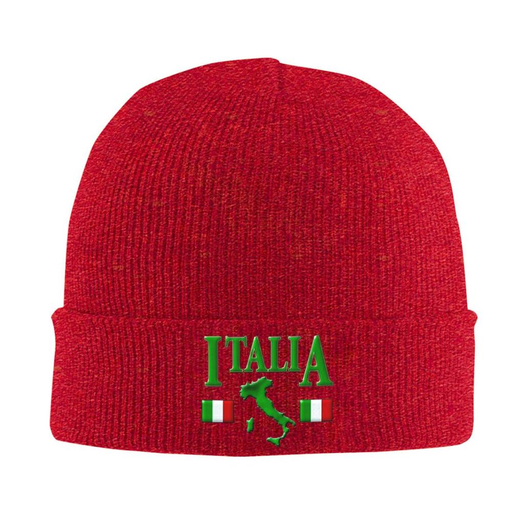 Italia Warm Knitted Cap Fashion Bonnet Hat Autumn Winter Outdoor Beanies Hats for Men Women Adult
