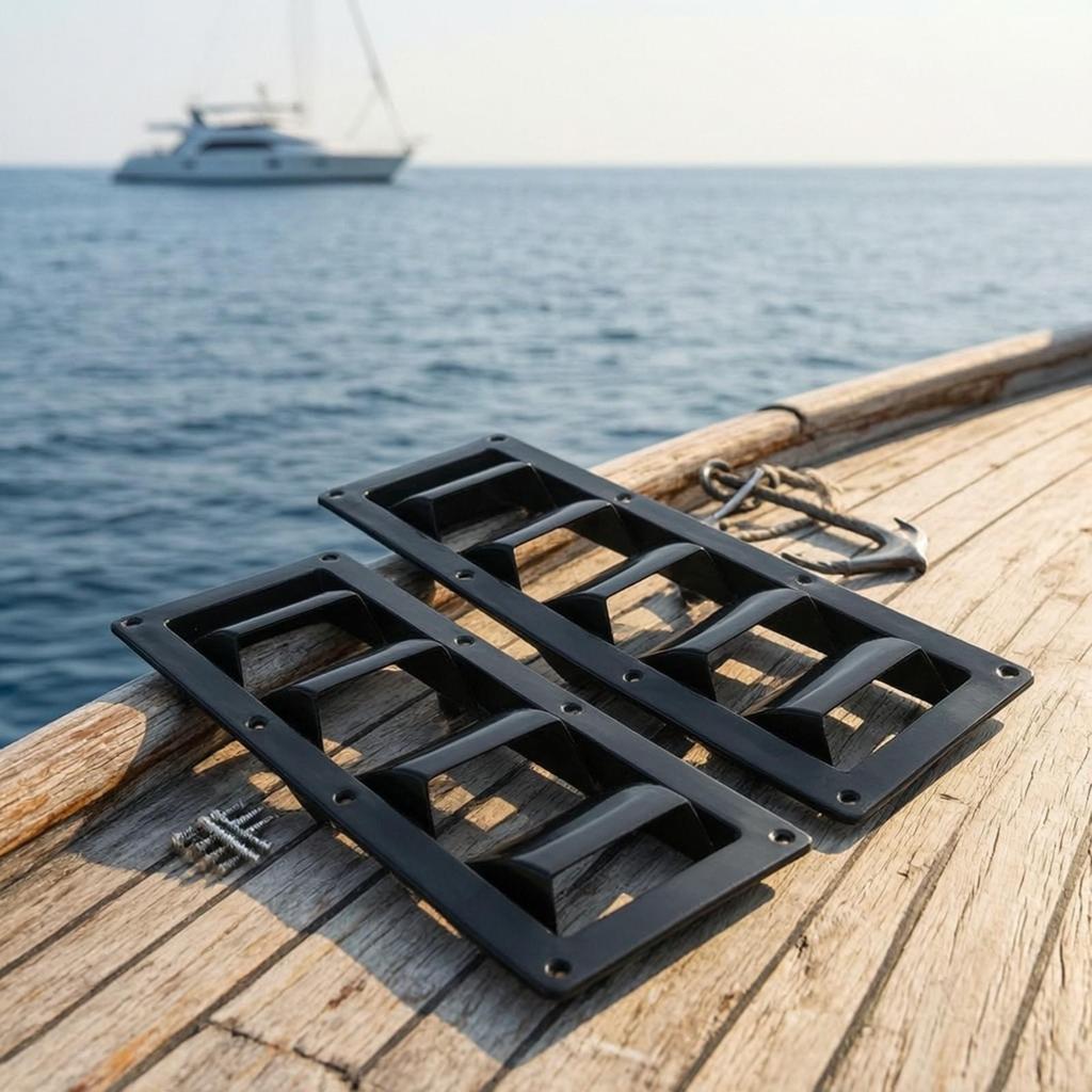 2 Pieces ABS Plastic Louvered Ventilation Cover Robust for Boats, Yachts