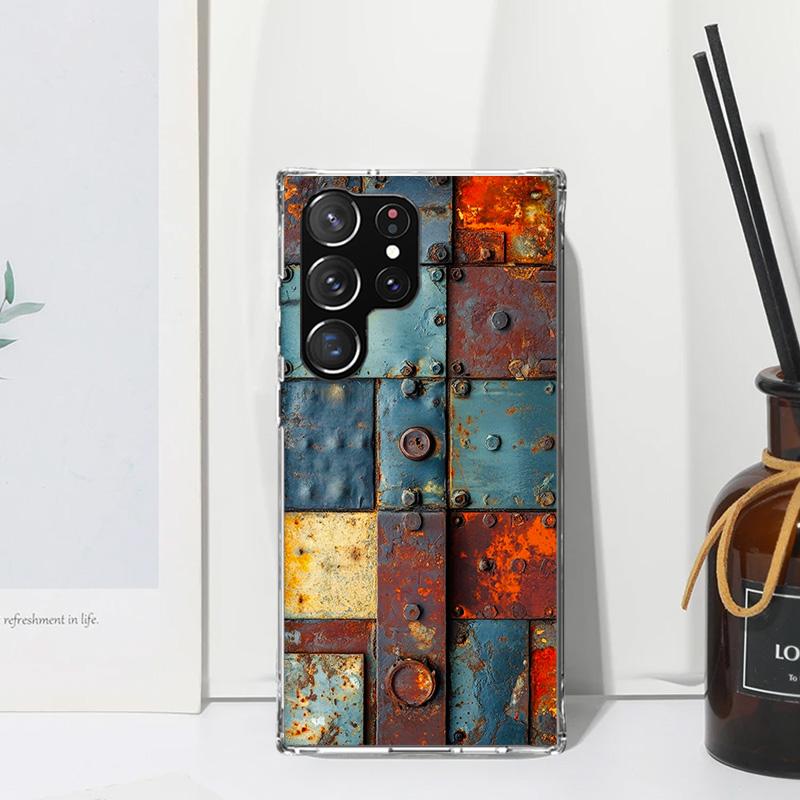 Vintage Industrial Style Rusty Pattern Phone Case For Samsung Galaxy S26 S25 Edge S24 FE S23 S22 Ultra S21 Plus S20 + Art Fundas