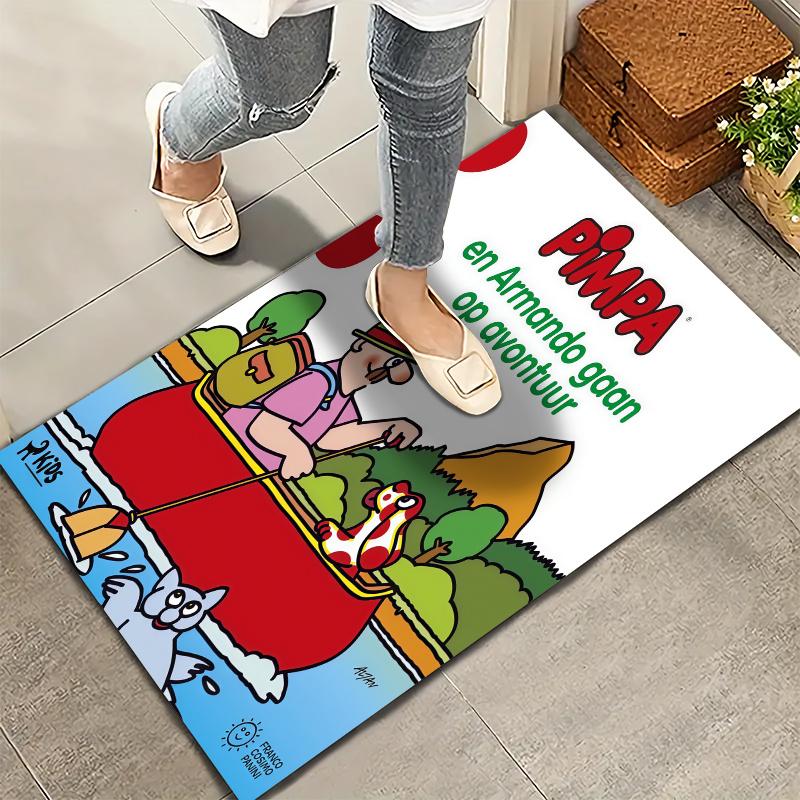 Pimpa Teppich für Wohnzimmer Schlafzimmer Zuhause Sofadekoration, Rutschfeste Bodenmatte für Kinder zum Spielen