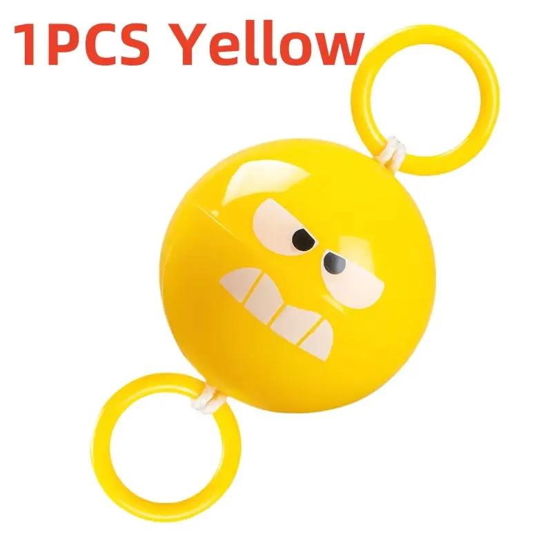 Colorful Glowing Pull Rope Whistle Ball LED Glowing Cartoon Expression Children's Pull Rope Whistle Toy