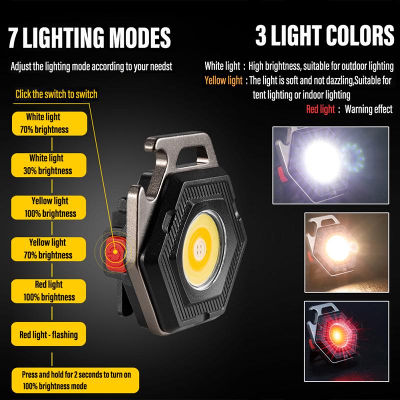 Mini Led Keychain Light Portable Ultra-light High Brightness Flashlight For Fishing Hiking Camping