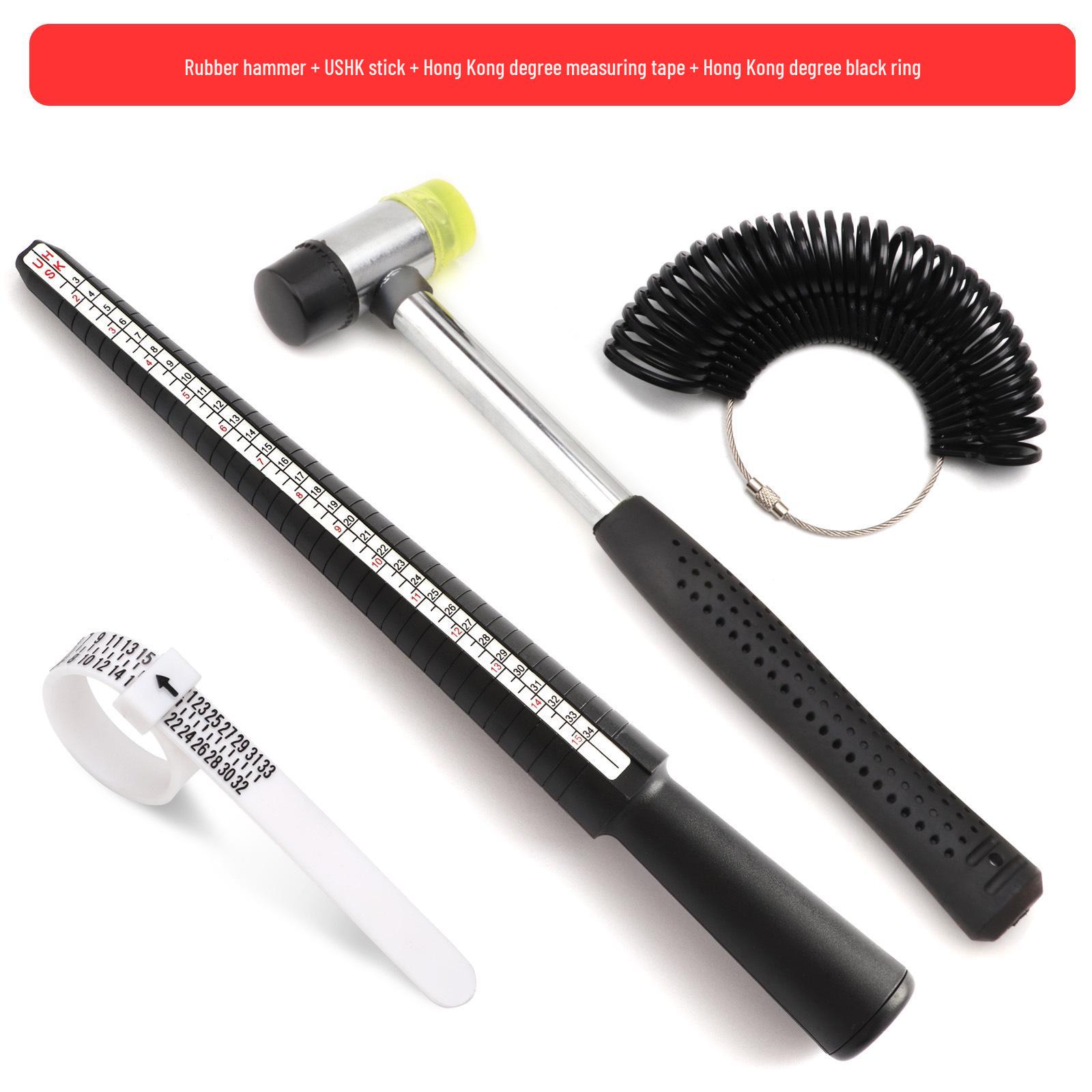 US Ring Sizer & Adjustment Tool with Rubber Mallet