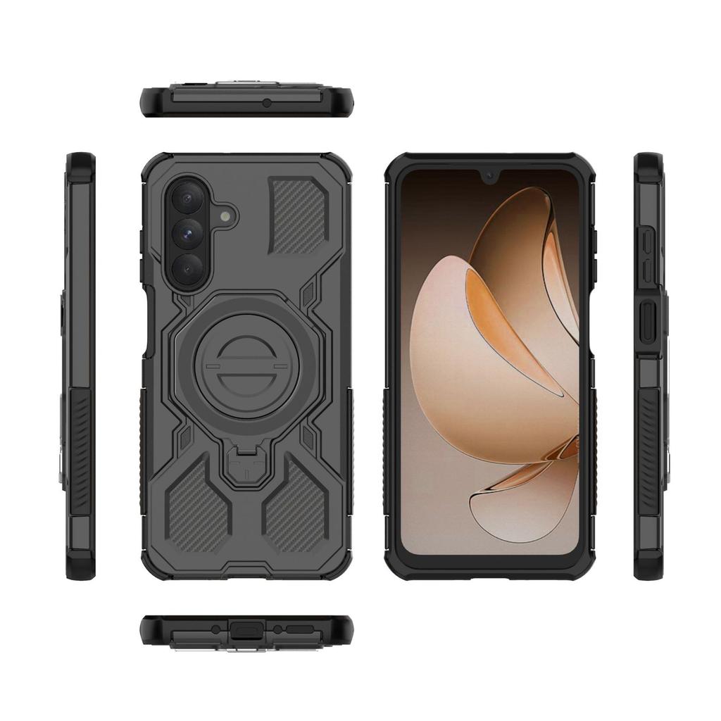 Samsung Galaxy A26 Magnetic Ring Case 360° Rotatable [Military-Grade Drop Protection] + Metal Plate for MagSafe Phone Case
