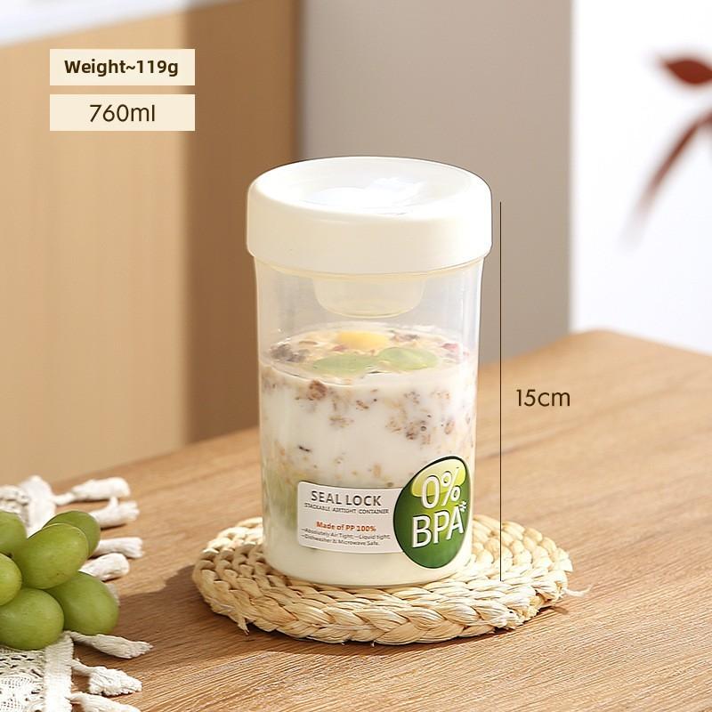 Portable Salad Bowl With Sealed Lid For Light Meals And Snacks