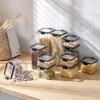 Stackable Transparent Food Storage Containers Airtight Kitchen Plastic Storage Boxes for Pantry Organization