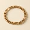 Fadeproof Titanium Steel Frosted Cuban Chain Bracelet with Versatile Clasp