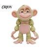 Portable Healing Animal Charm 3D Printed Articulated Monkey Figurine, Multi-Color Cartoon Model with Cute Mini Statue Movable Joints, Stress