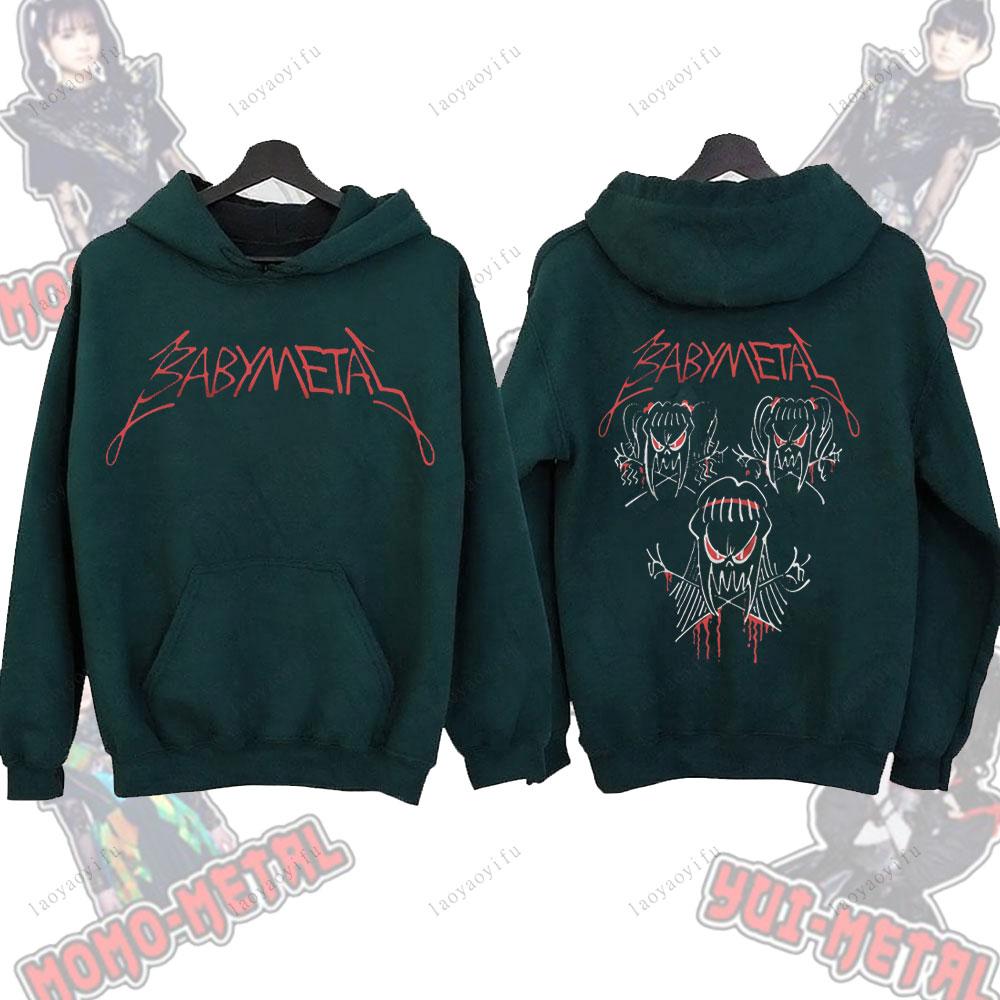 Babymetal Japanese Printed Hoodie Women's Autumn and Winter Hoodie Hot Sale Popular Loose Harajuku Pullover Street Fashion