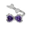 Nine Purple Fire Purple Diamond Super Immortal Zir*****Pen Ring Exquisite Light Luxury High-End Niche Design Stacked Ring Girl