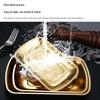 Ovales Edelstahl-Geschirr im koreanischen Stil: Frittiertes Hähnchen, Snack, Handtuch, Meeresfrüchte und Reisnudel-Servierplatte.