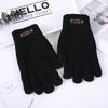 Autumn and Winter Velvet Thickened Men's Outdoor Leisure Fishing Cycling Cold and Windproof Knitted Wool Warm Gloves
