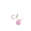 E259 Korean-Style Autumn/Winter Furry Ball Earrings - Cute Candy Color