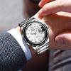 OPK Men's Quartz Wristwatch Date Waterproof Luminous Stylish Classic Stainless Steel Business School Company White