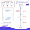 Adjustable Transparent Figure Stand Clip with Waist Support, Bendable Auxiliary Stand, Multiple Sizes