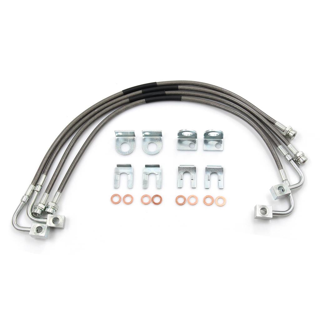 Stainless Steel Brake Lines Replacement for Enhanced Brake Performance and , with Direct Fit for JK 2007 2018 89716