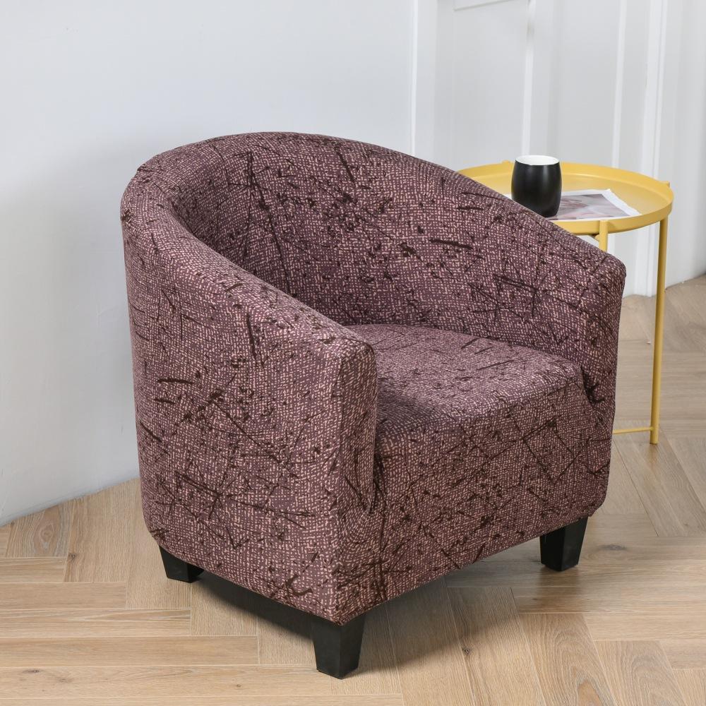 Single Club Chair Sofa Cover All-inclusive Protective Cover Semicircular Bathtub Sofa Chair Cover