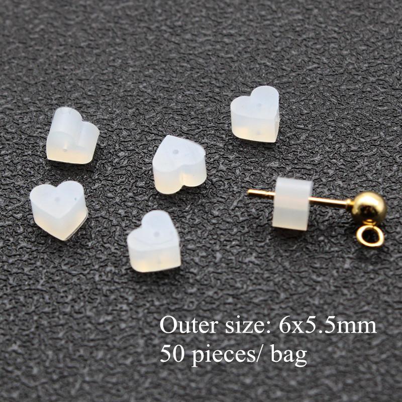 Earrings Screw Backs Anti-Pain Ear Clip Rubber Silicone Earring Back Stoppers for Stud Earrings Ear Plug Blocked Caps DIY Making