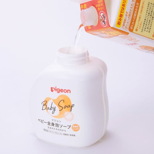 Pigeon Baby Full Body Foaming Soap, Moist, Refill, 3.5 times, 1400ml