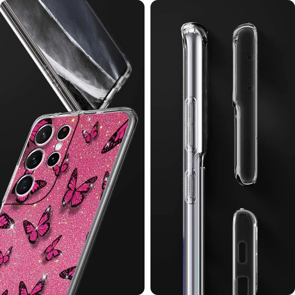 Rose Gold Pink Marble Queen Clear Phone Case For Samsung Galaxy S23 S22 5G S20 Ultra S21 FE 5G S10E S9 S8 S10 Plus Soft Cover