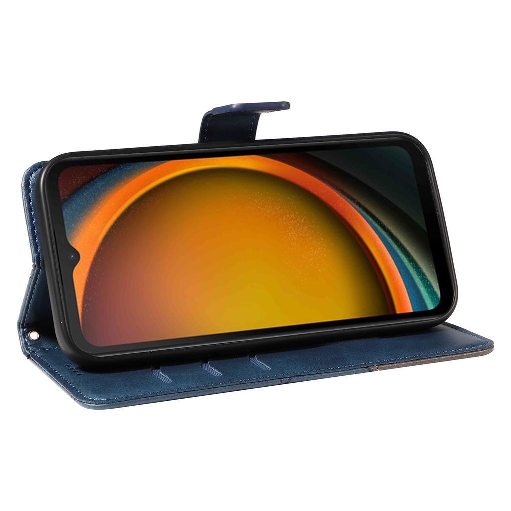 For Samsung Galaxy Xcover7 Case Shockproof Geometric Line Leather Phone Cover Card Holder