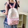 Schoolbag Japanese Ins Cartoon Pink Rabbit Backpack Female Sweet Lace Student School Bag Cute Polka Dot Backpack