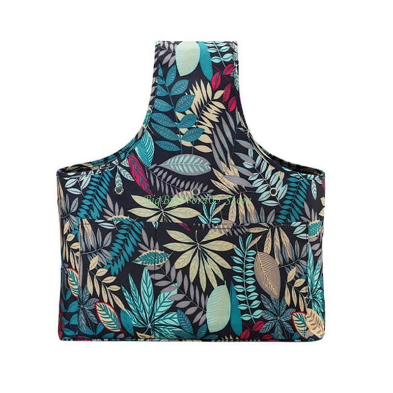 24TE Fashionable Knitting Storage Bag Colorful Printed Crochet Set Storage Bag Yarn Wools Tote Bag for Mother Grandmother