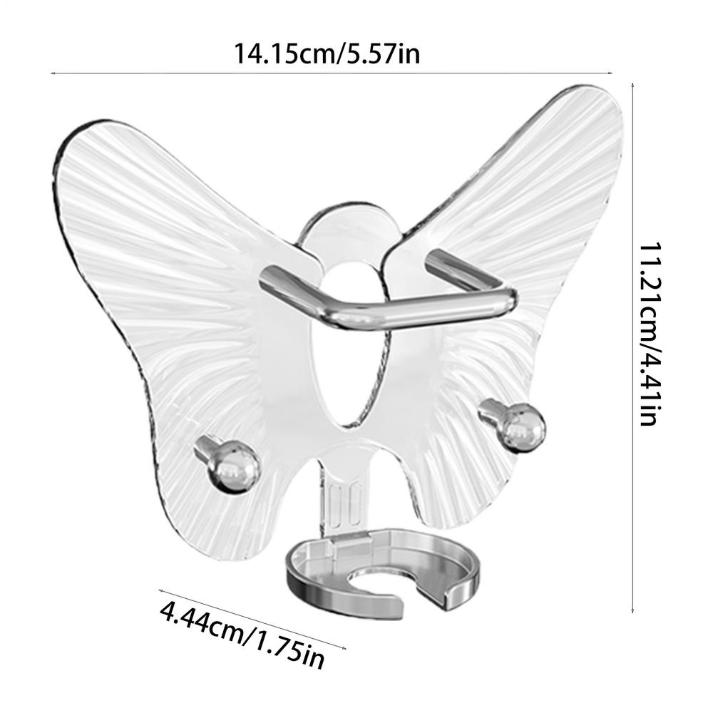 Toothbrush Wall Holder Butterfly-Shaped Electric Toothbrush Holder Hair Brush Holder Bathroom Wall Organizer Compact Shower красный