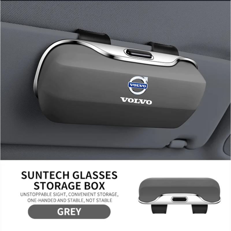 

Car Visor Sunglasses Glasses Case Glasses Holder Clip Box Accessories For Volvo XC90 XC60 V50 S60 V70 V60 V40 S90 olestar AWD XC